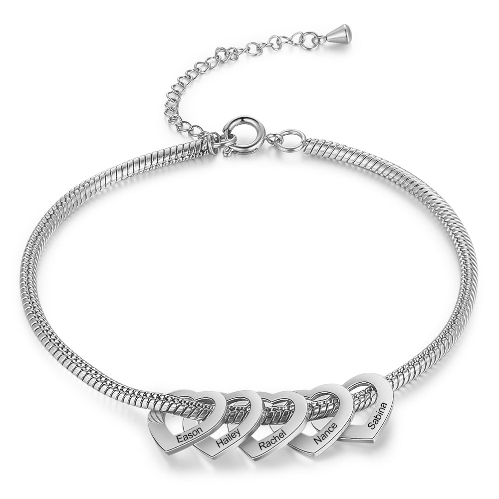 Stainless Steel Heart Shaped Anklet
