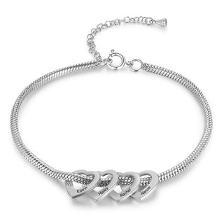 Stainless Steel Heart Shaped Anklet