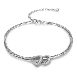 Stainless Steel Heart Shaped Anklet