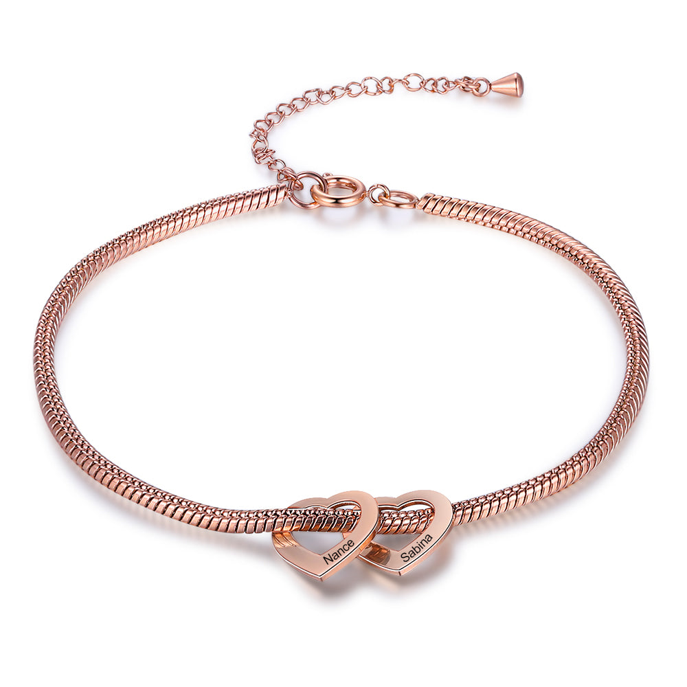 Stainless Steel Heart Shaped Anklet