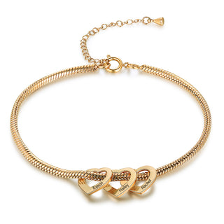 Stainless Steel Heart Shaped Anklet
