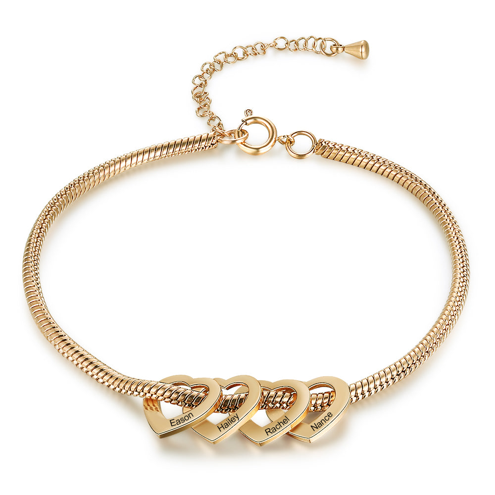 Stainless Steel Heart Shaped Anklet