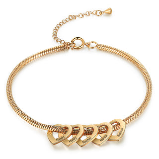 Stainless Steel Heart Shaped Anklet