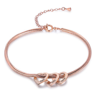 Stainless Steel Heart Shaped Anklet