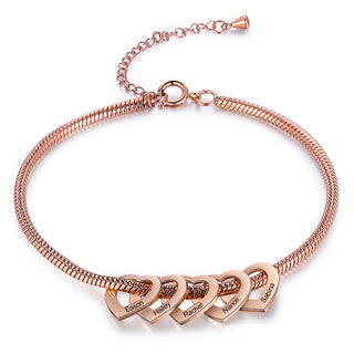 Stainless Steel Heart Shaped Anklet