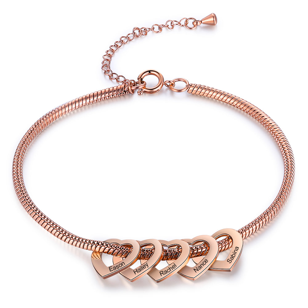 Stainless Steel Heart Shaped Anklet