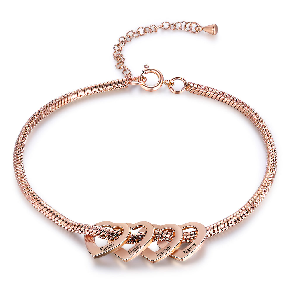 Stainless Steel Heart Shaped Anklet