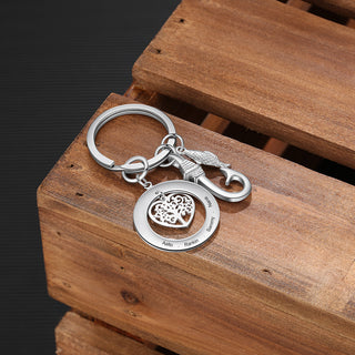 Custom Name Family Tree Keychain