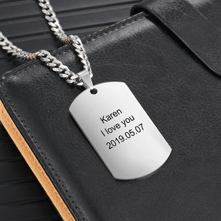 Stainless Steel Engraving Stainless Steel Necklace