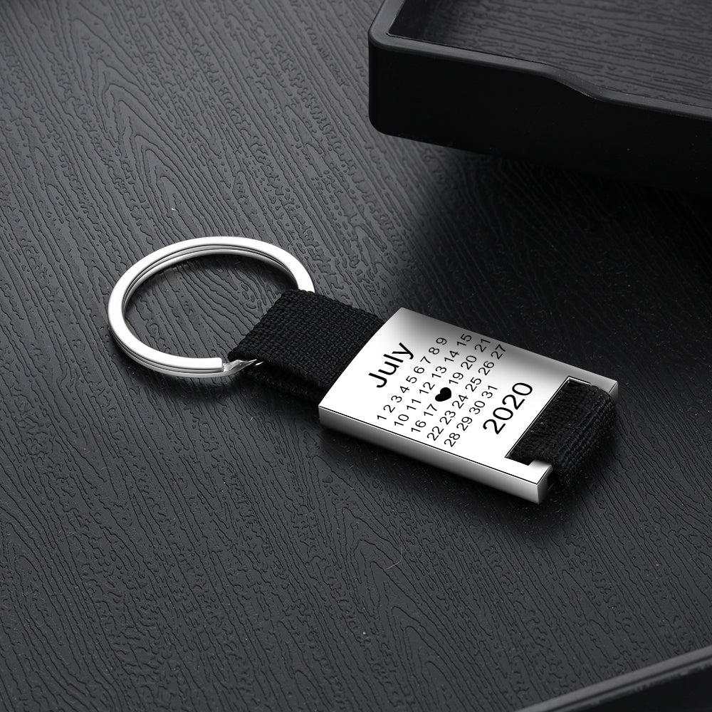 Personalized Stainless Steel Spotify Keychain