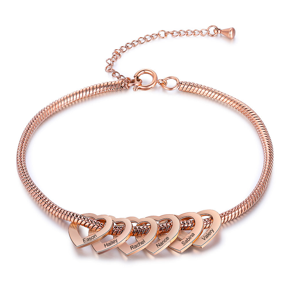 Stainless Steel Heart Shaped Anklet