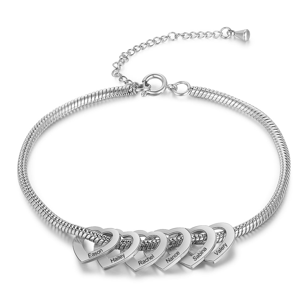 Stainless Steel Heart Shaped Anklet