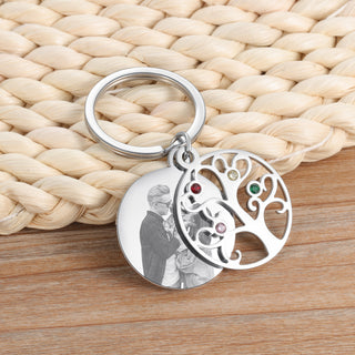 Best Product Birthstone Stainless Steal Photo Keychain