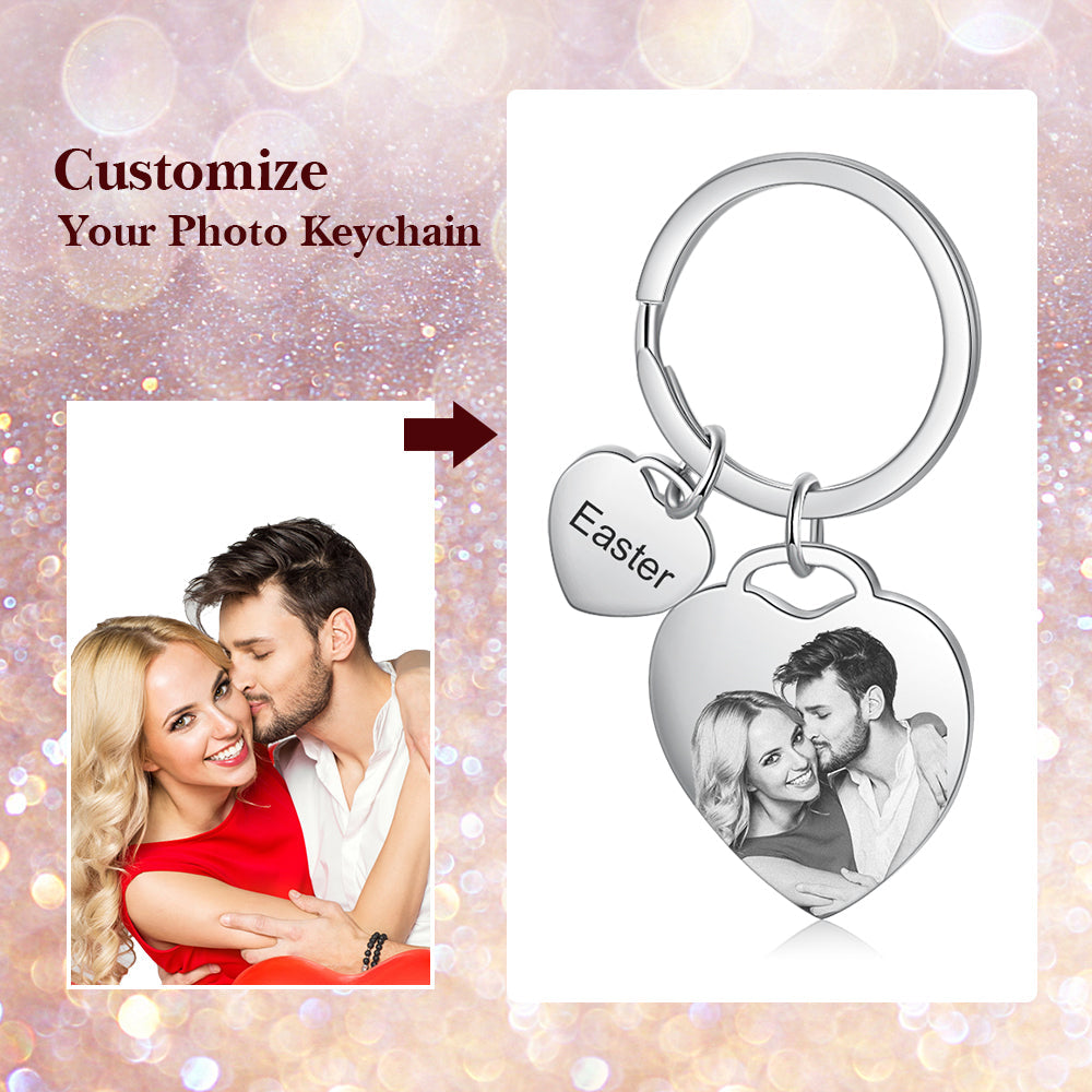 Personalized Stainless Steel Photo Keychain