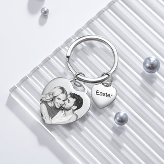 Personalized Stainless Steel Photo Keychain