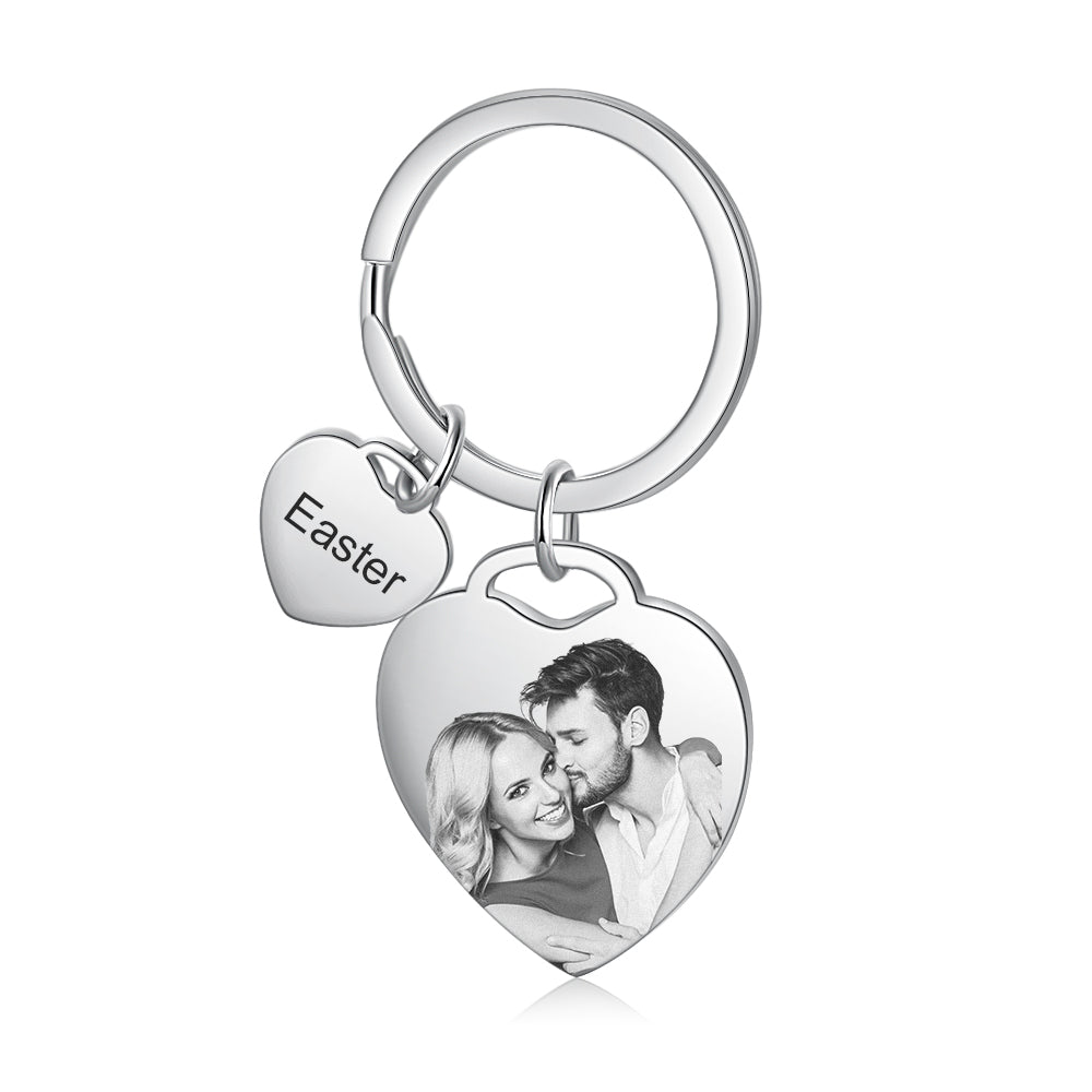 Personalized Stainless Steel Photo Keychain