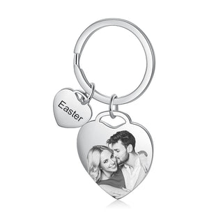 Personalized Stainless Steel Photo Keychain