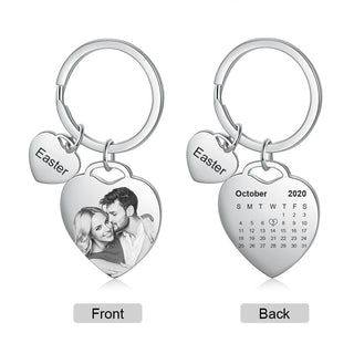 Personalized Stainless Steel Photo Keychain