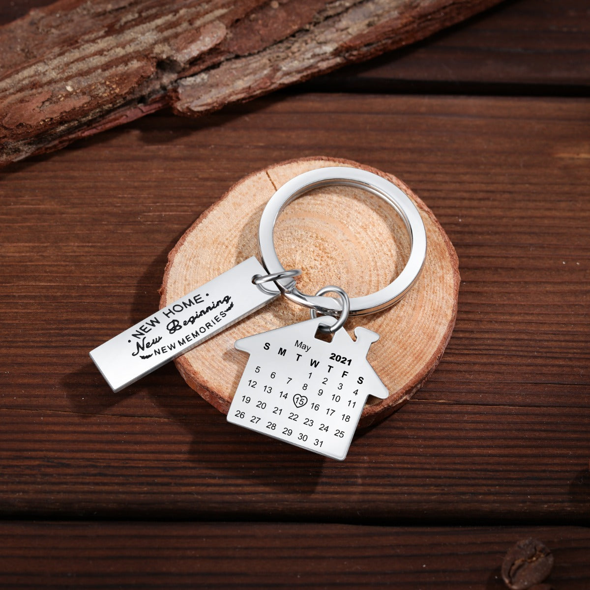 Personalized Stainless Steel Home Keychain