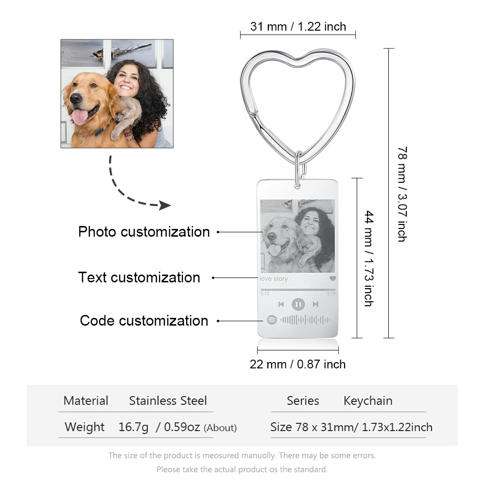 Custom Heart Shape Key Chain