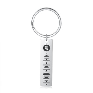 Personalized Stainless Steel Code Custom Keychain