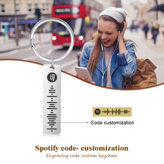 Personalized Stainless Steel Code Custom Keychain