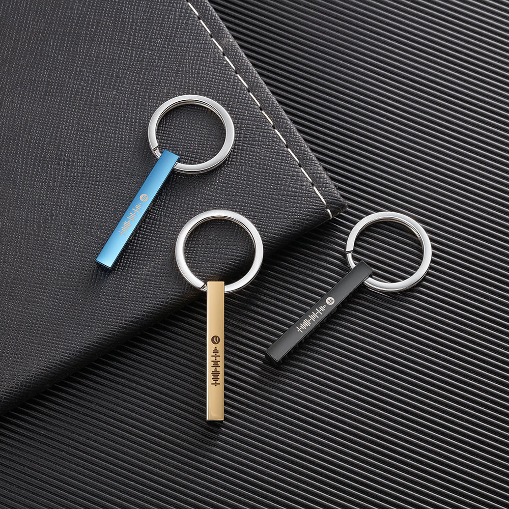 Personalized Spotify Code Customization Stainless Steel Keychain