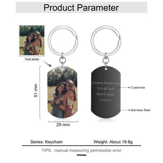 Personalized Stainless Steel Keychain