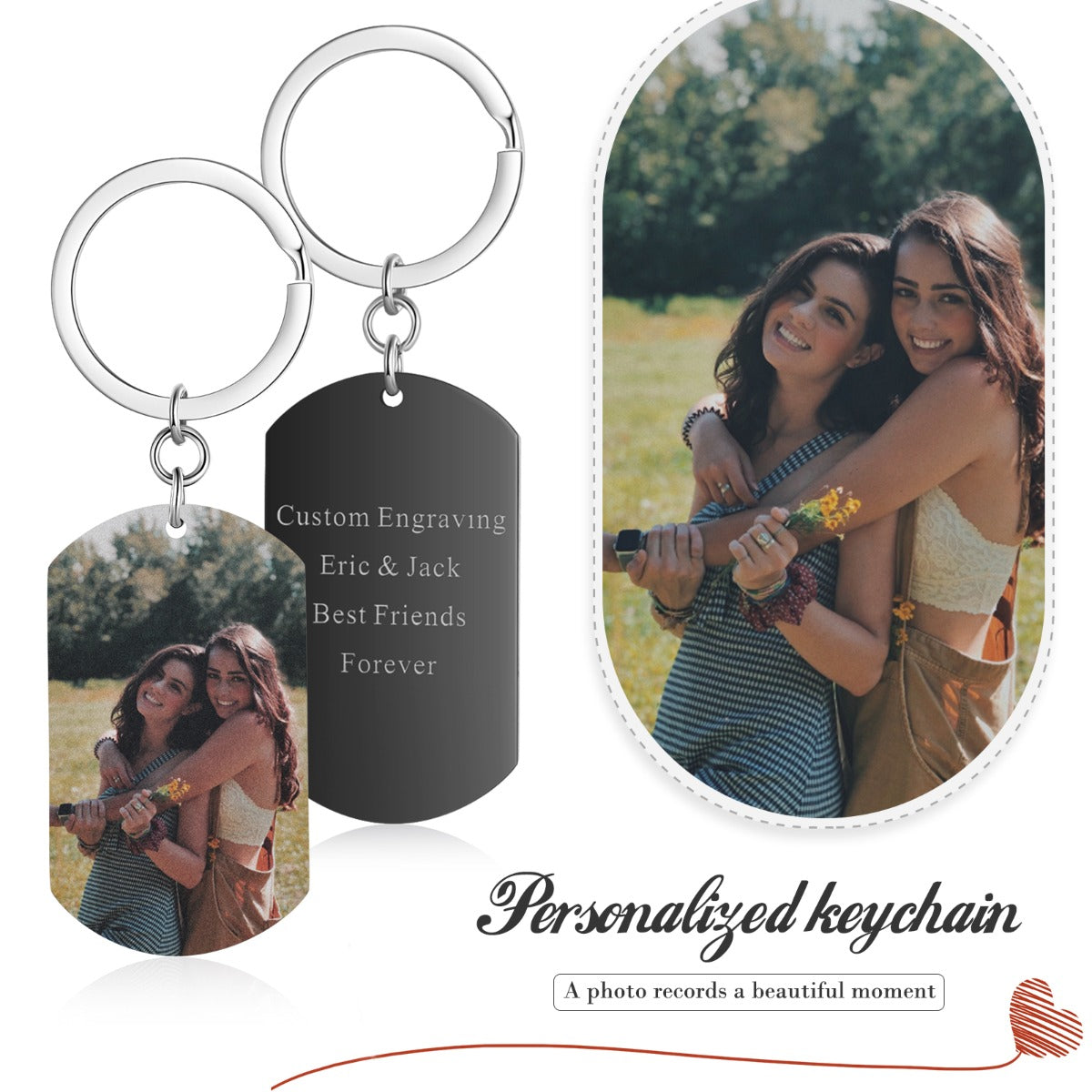 Personalized Stainless Steel Keychain