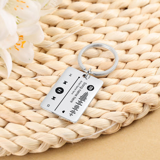 Personalized Stainless Steel Spotufy Code Keychain