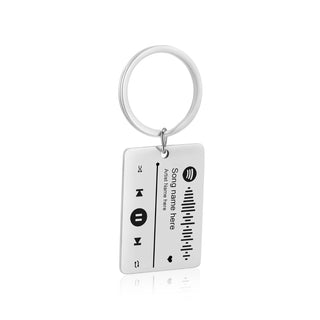 Personalized Stainless Steel Spotufy Code Keychain