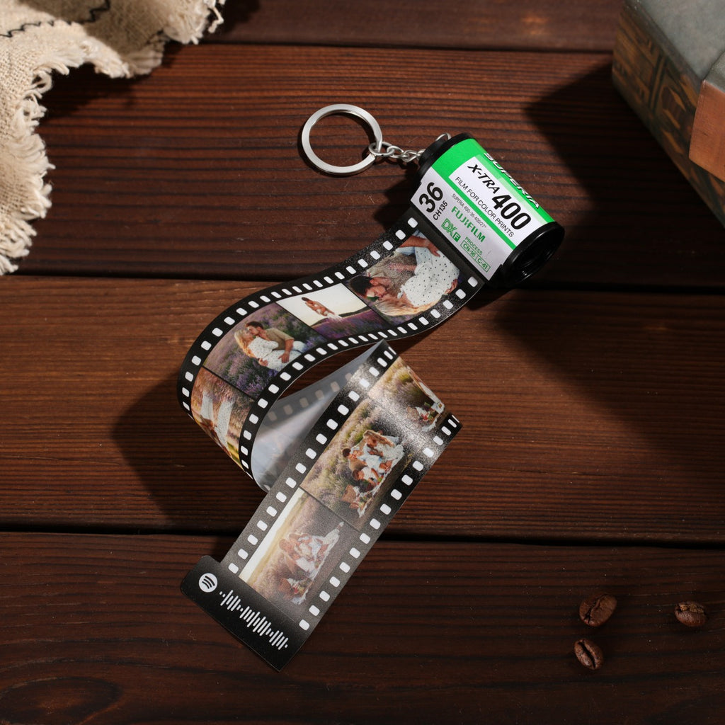 Personalized Plastic Memory Camera Roll Spotify Code Keychain