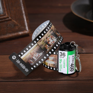 Personalized Plastic Memory Camera Roll Spotify Code Keychain