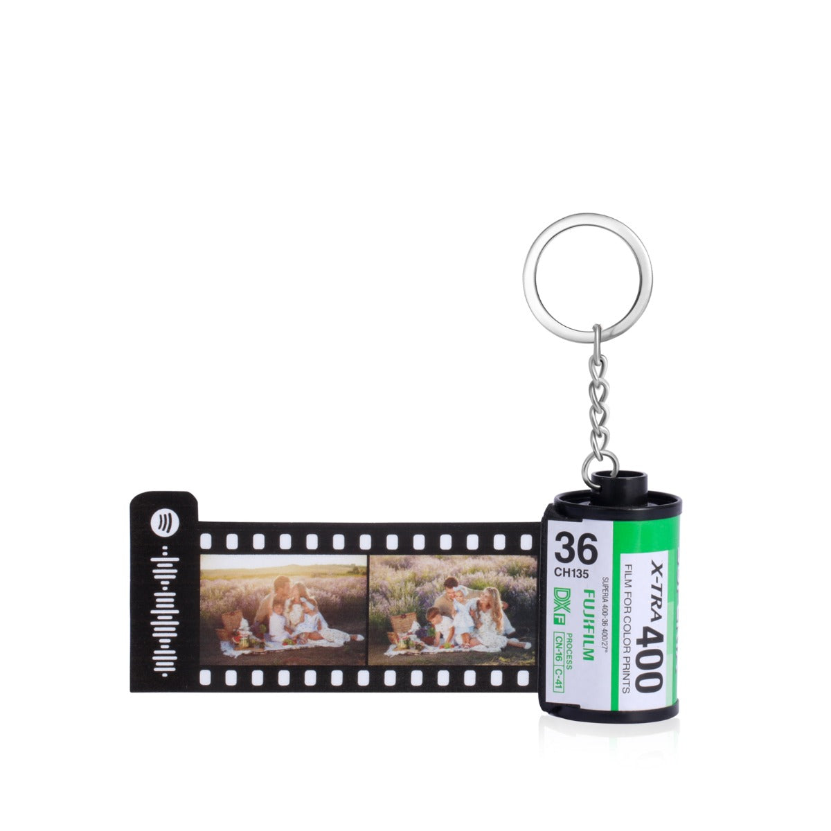 Personalized Plastic Memory Camera Roll Spotify Code Keychain