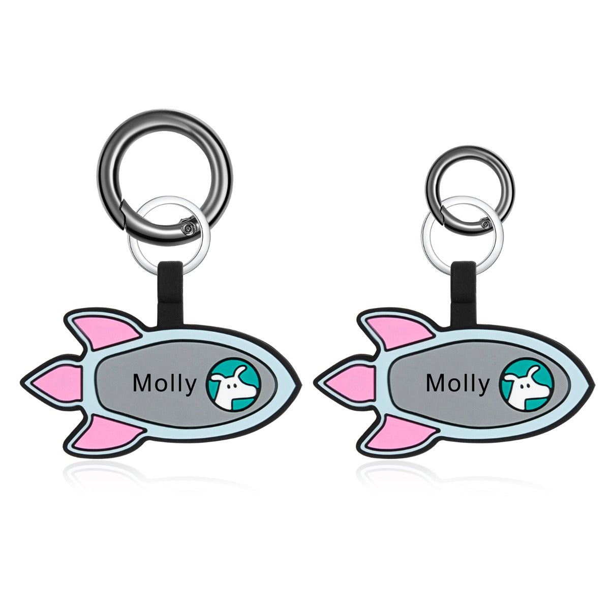 Personalized Silica Gel Rocket Dog Tag