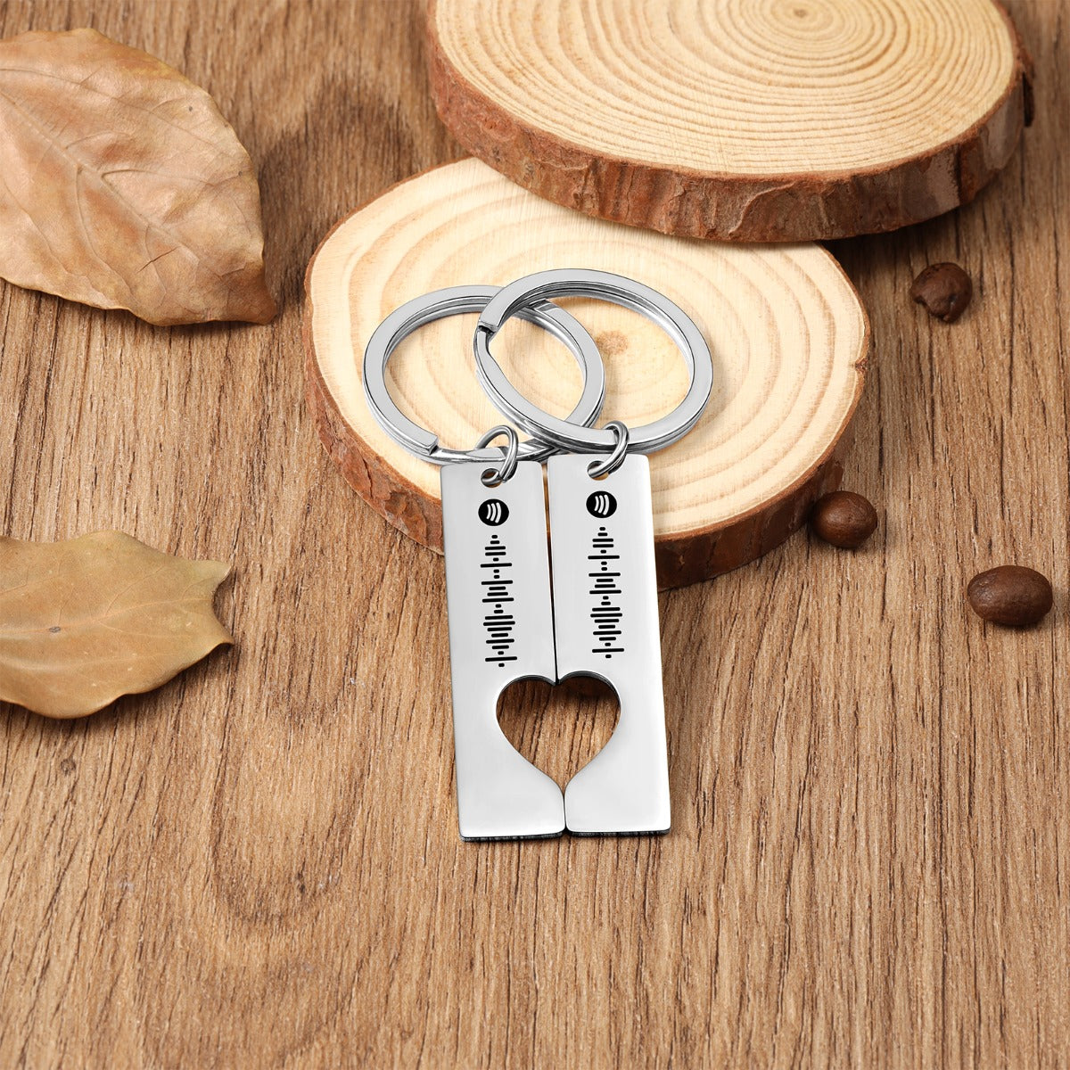 Personalized Stainless Steel Friendship Spotify Keychain