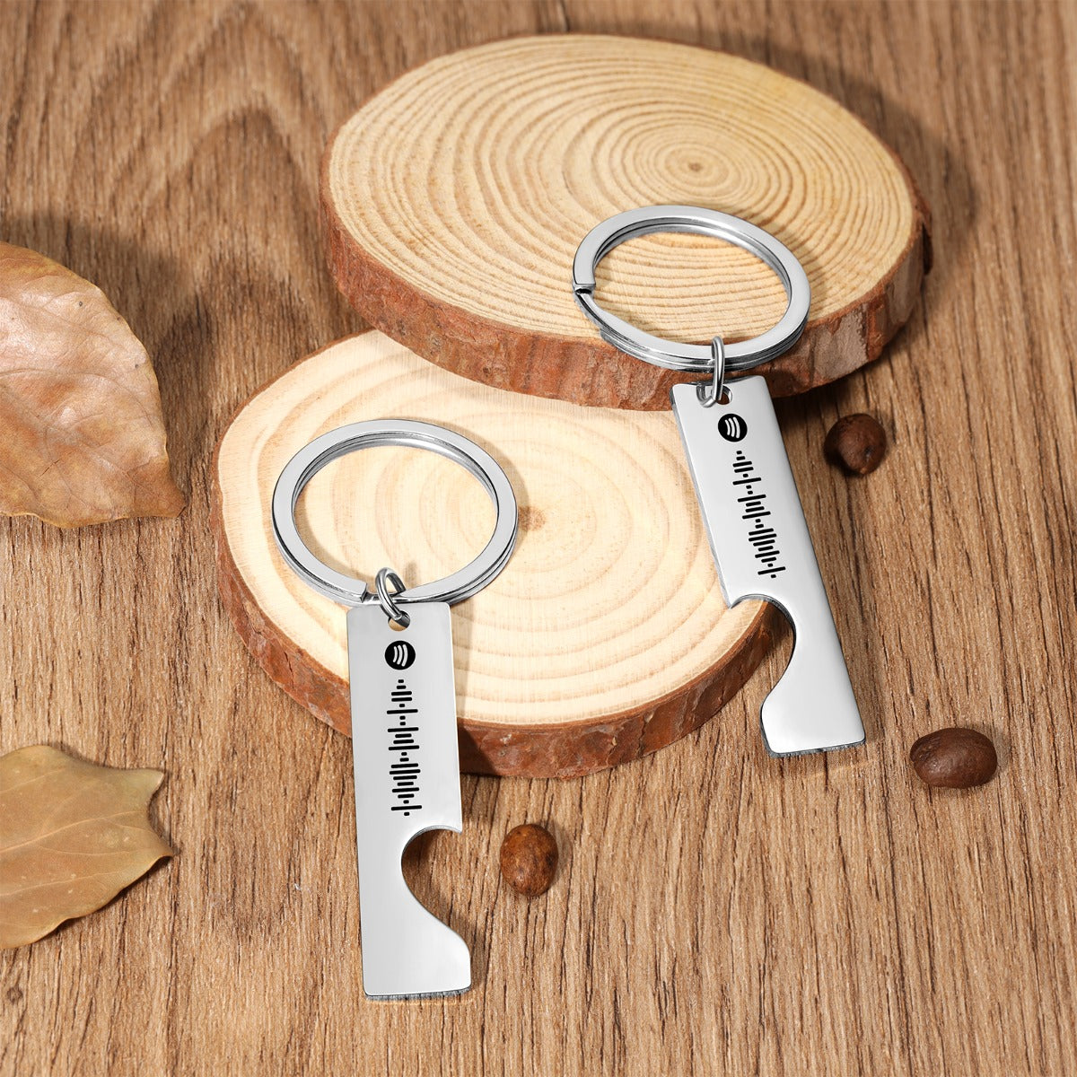 Personalized Stainless Steel Friendship Spotify Keychain