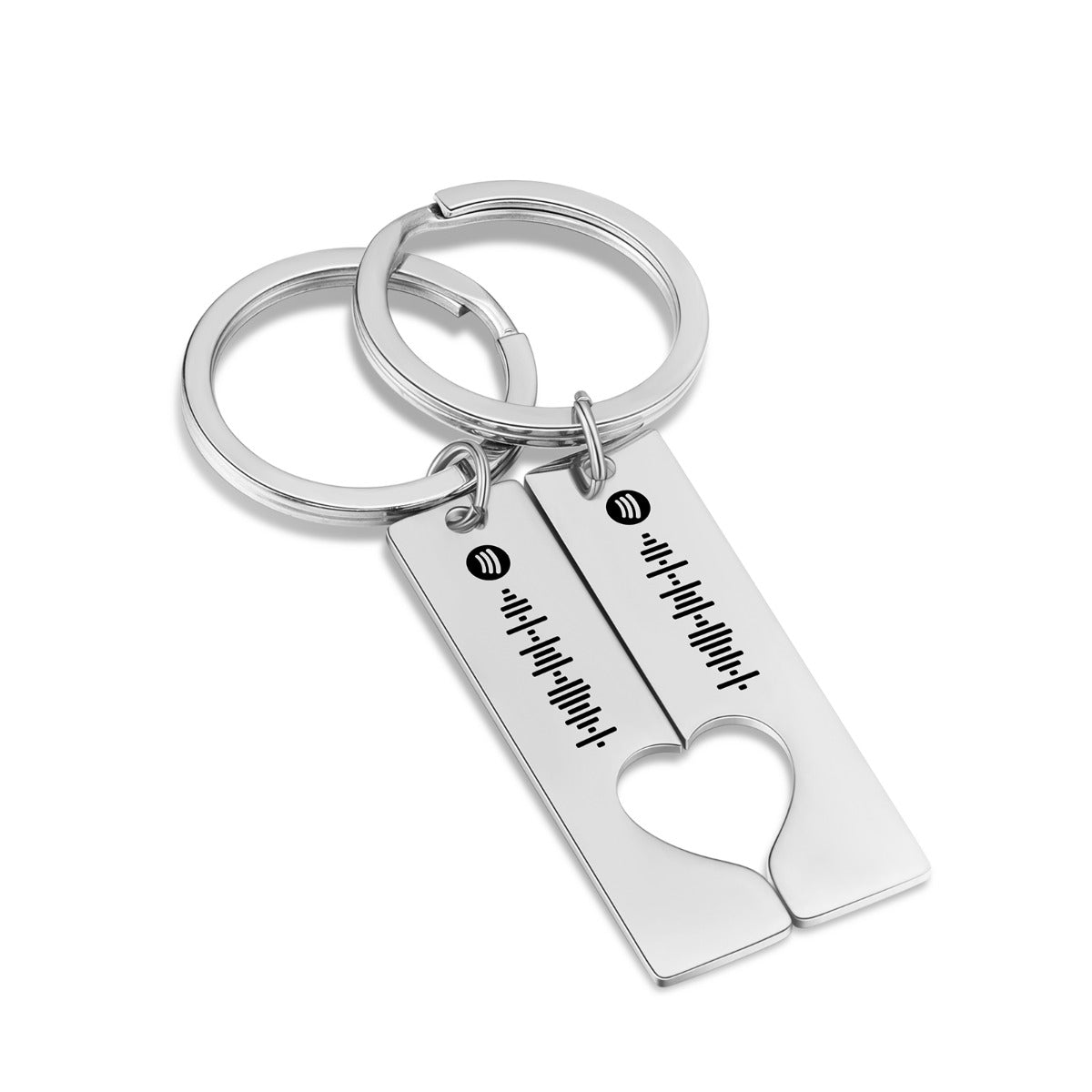 Personalized Stainless Steel Friendship Spotify Keychain