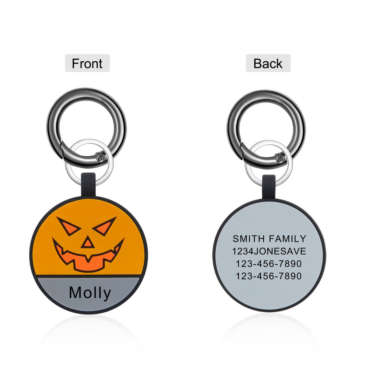 Personalized Halloween Silica Gel Dog Tag