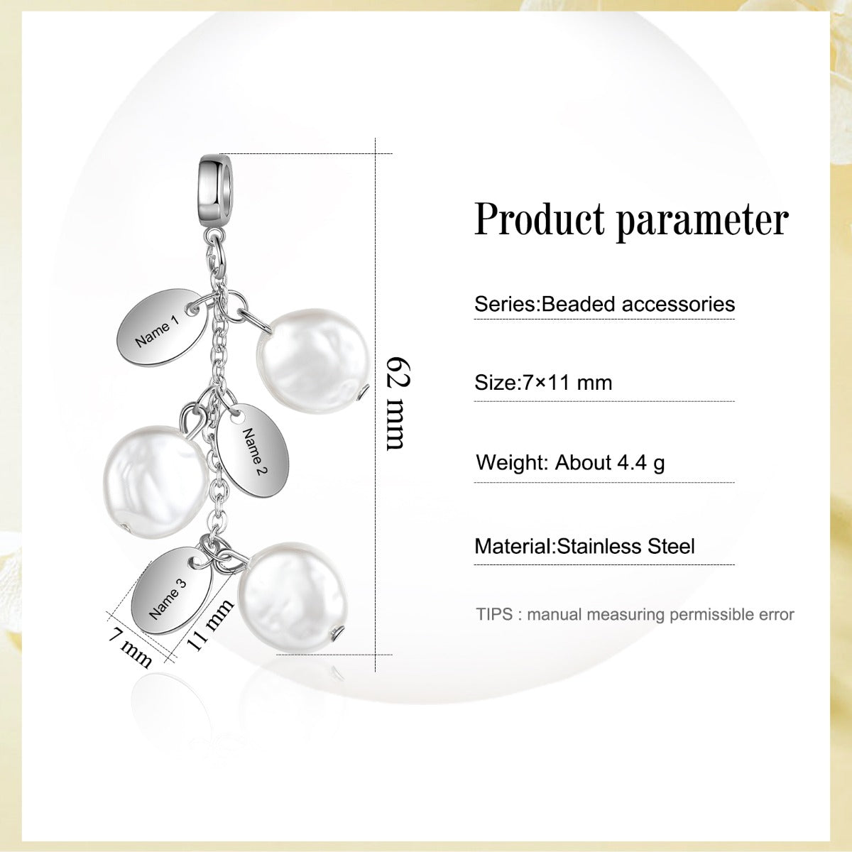 Personalized Stainless Steel Jewelry Beads