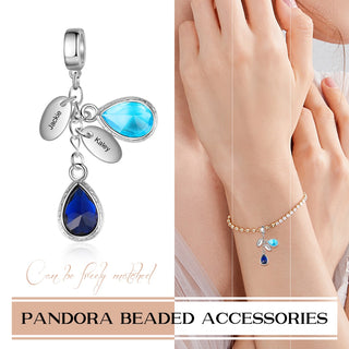 Rhodium Plated Birthstone Jewelry Beads