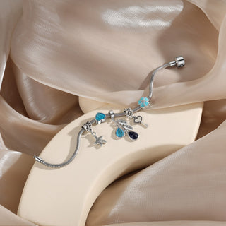 Rhodium Plated Birthstone Jewelry Beads