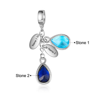 Rhodium Plated Birthstone Jewelry Beads