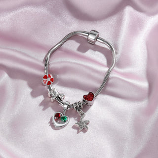 Personalized Rhodium Plated Heart Charm