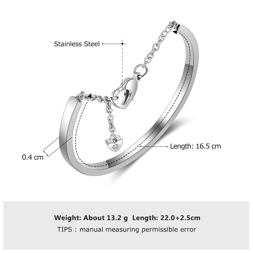 Engraving Stainless Steel Bracelet