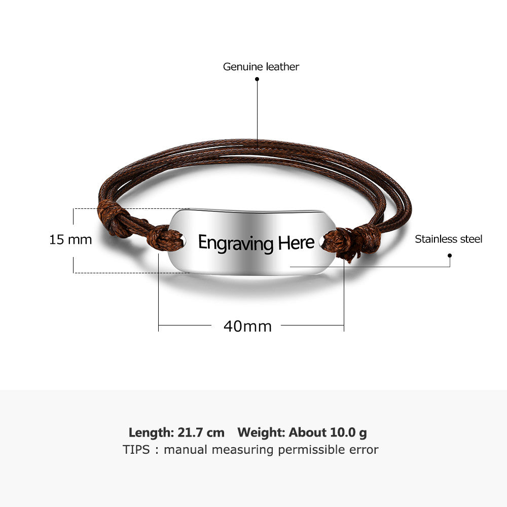 40mmx15mm 304 Stainless Steel Men's Bracelet