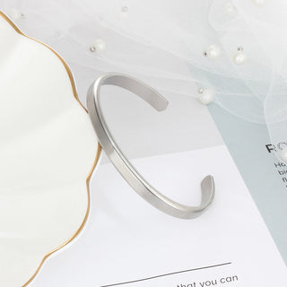 Stainless Steel Engraving Name Bangle Bracelet