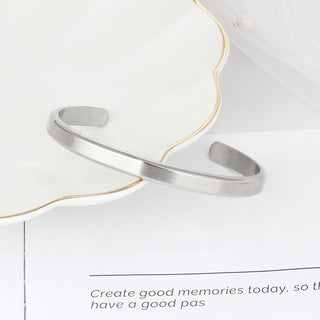 Stainless Steel Engraving Name Bangle Bracelet