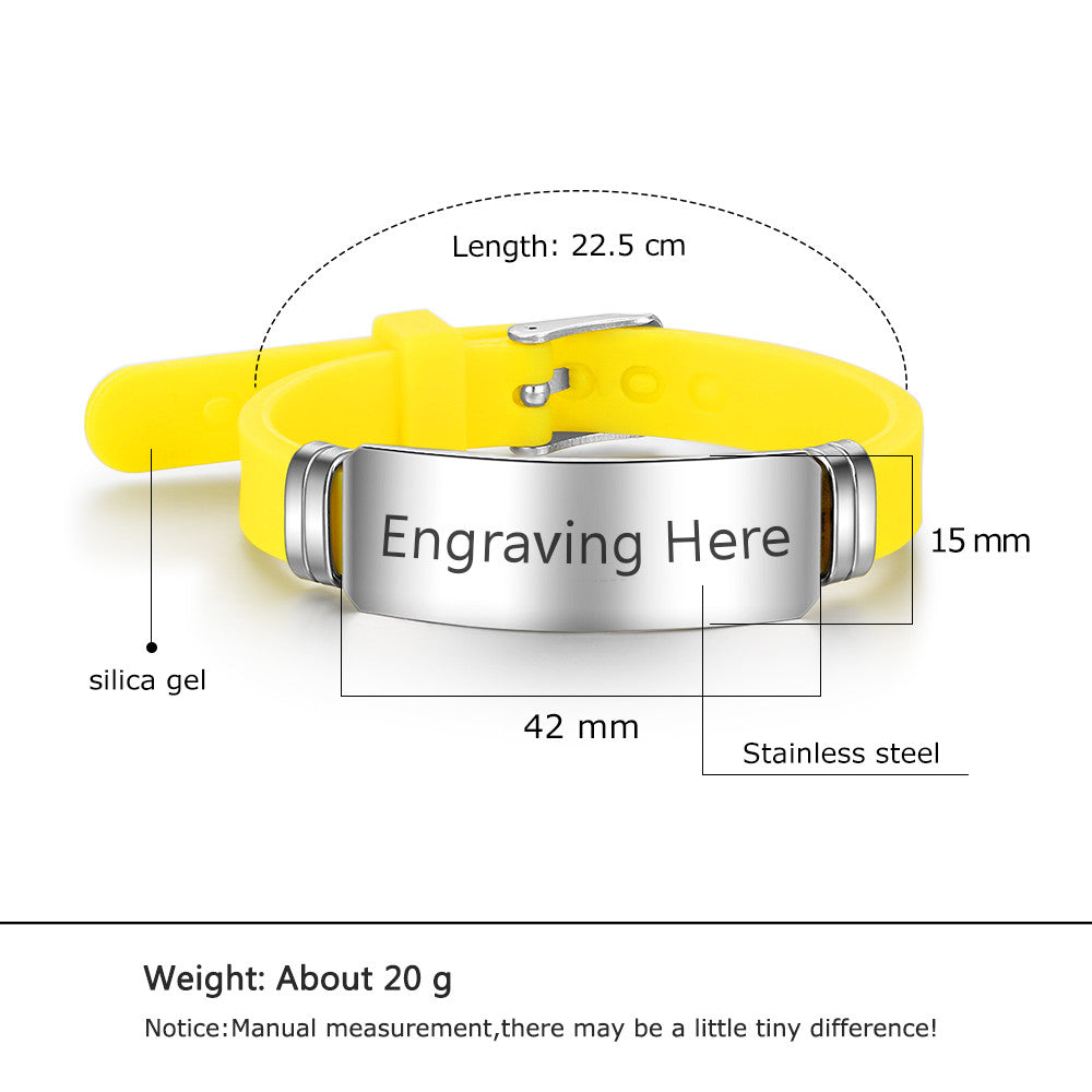 Custom Name Silicone Bracelet