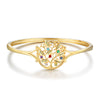 Engraved Name Family Tree Bangle Bracelet with Birthstones